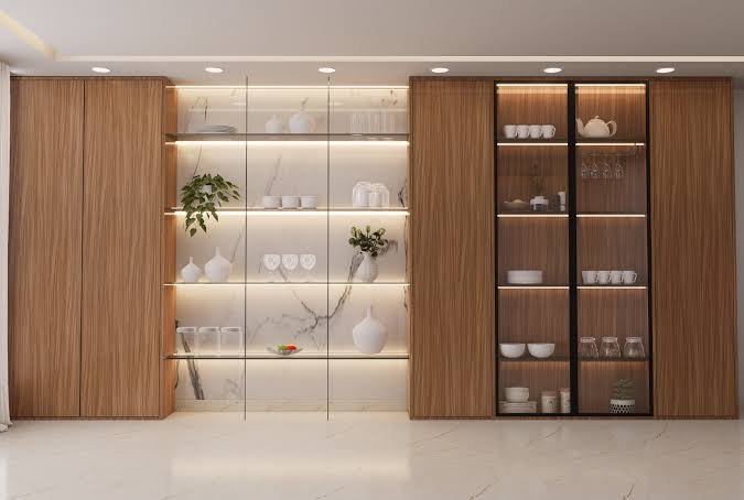 4 Door Glass front crockery showcase