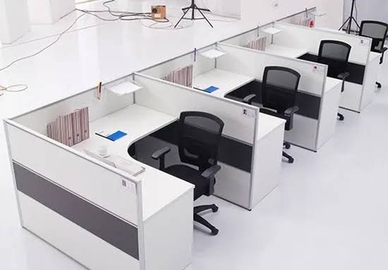 4 person modular office workshop cubicle