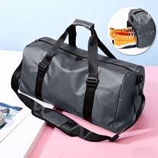 Heavy duty gym duffle beg with separte shoe compartment