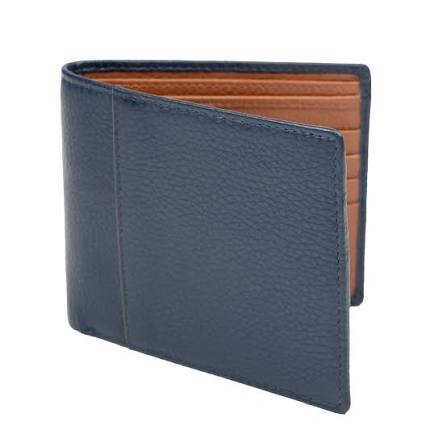 Slim bifold rfld blocking men leather wallet