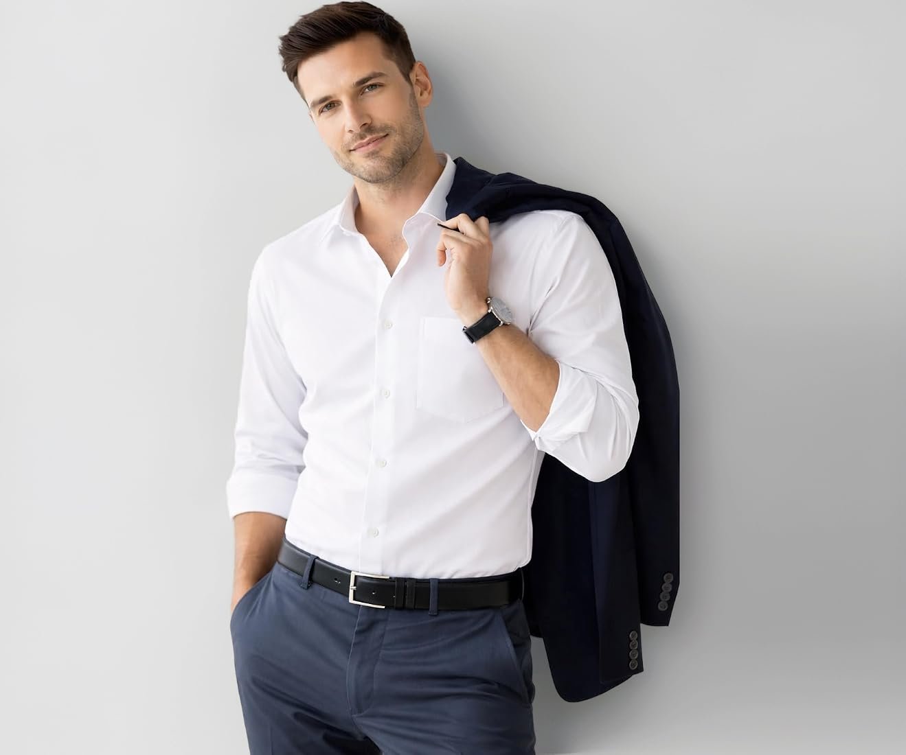 men premium combed cotton slim  fit formal shirt