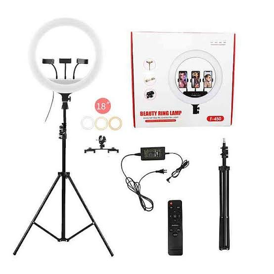 Professional 18 inch LED ring light with 7ft tripod stand