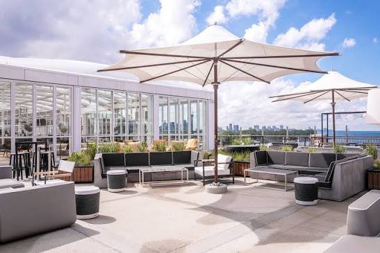 Ready commercial rooftop open lounge & event venue space 4000 sq ft