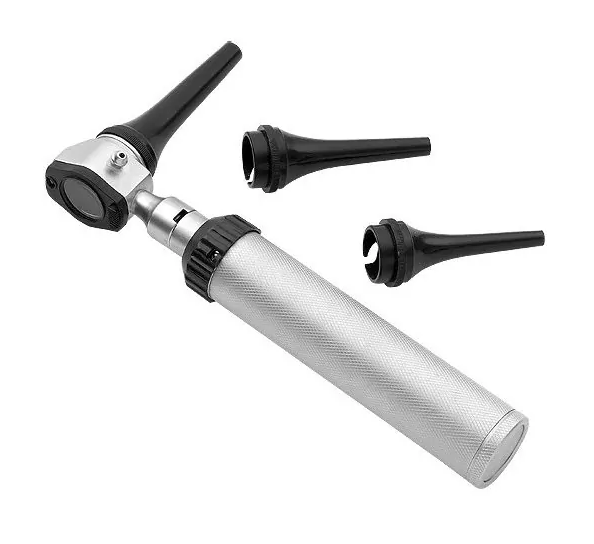 Medical Otoscope. Ear Diagnostic Set. Fiber Optic Otoscope