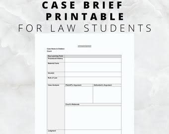Law school case briefs