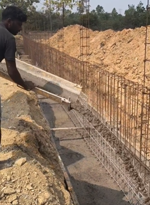 RCC Boundary Wall & Retaining Wall Construction